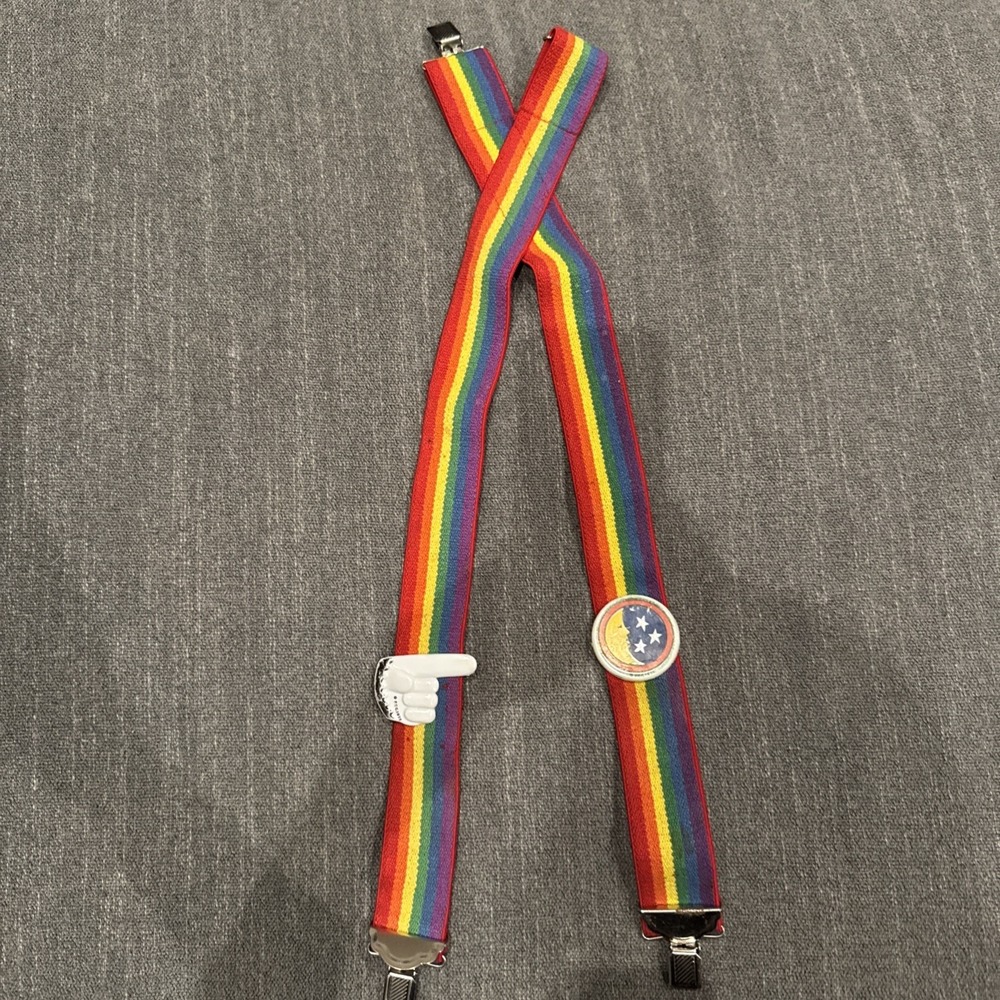 Original Vintage 1979 Mork and Mindy Rainbow Suspenders Kids Size 22"‎